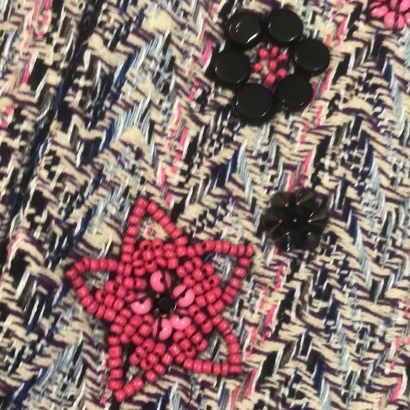 Summer of Love Anthropologie Beaded Tweed Jacket size M - Picture 8 of 12